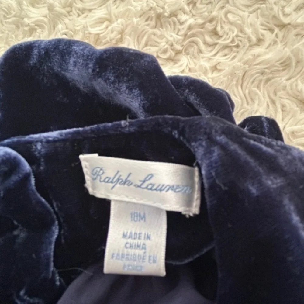 Ralph Lauren Velvet Long Sleeve Dress‎
